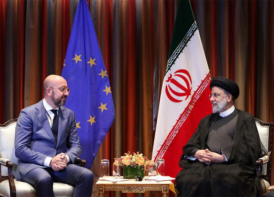 Şarl Mişel İran prezidenti İbrahim Rəisi ilə görüşüb