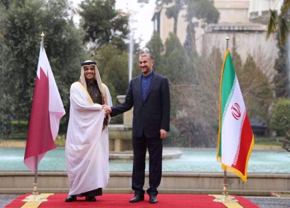 Menlu Iran dengan Menlu Qatar.