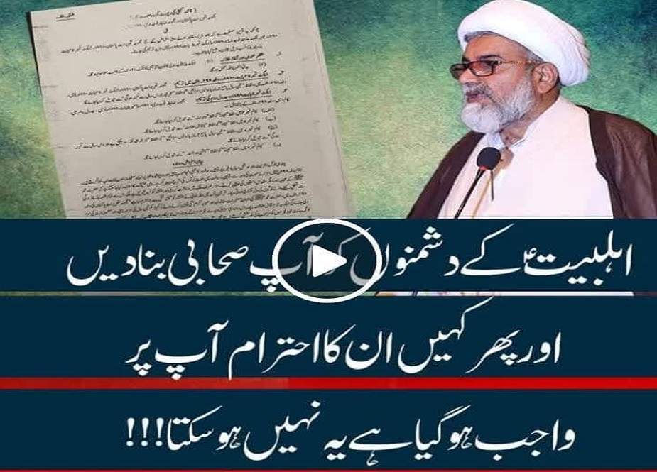 دشمنان اہلبیتؑ کو صحابی کا درجہ دیا جائے اور کہا جائے کہ انکا احترام کرو، یہ نہیں ہوگا، علامہ راجہ ناصر کی ویڈیو وائرل