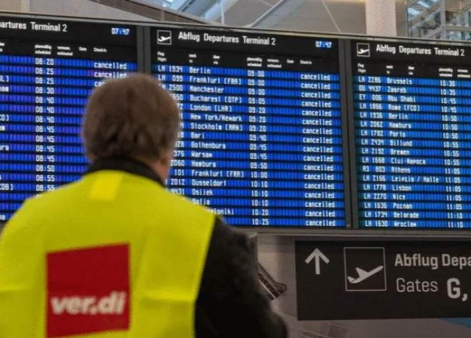ألمانيا.. إضرابات تشل مطارات وإلغاء مئات الرحلات الجوية