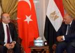 وزير الخارجية التركي يصل إلى القاهرة و يلتقي سامح شكري
