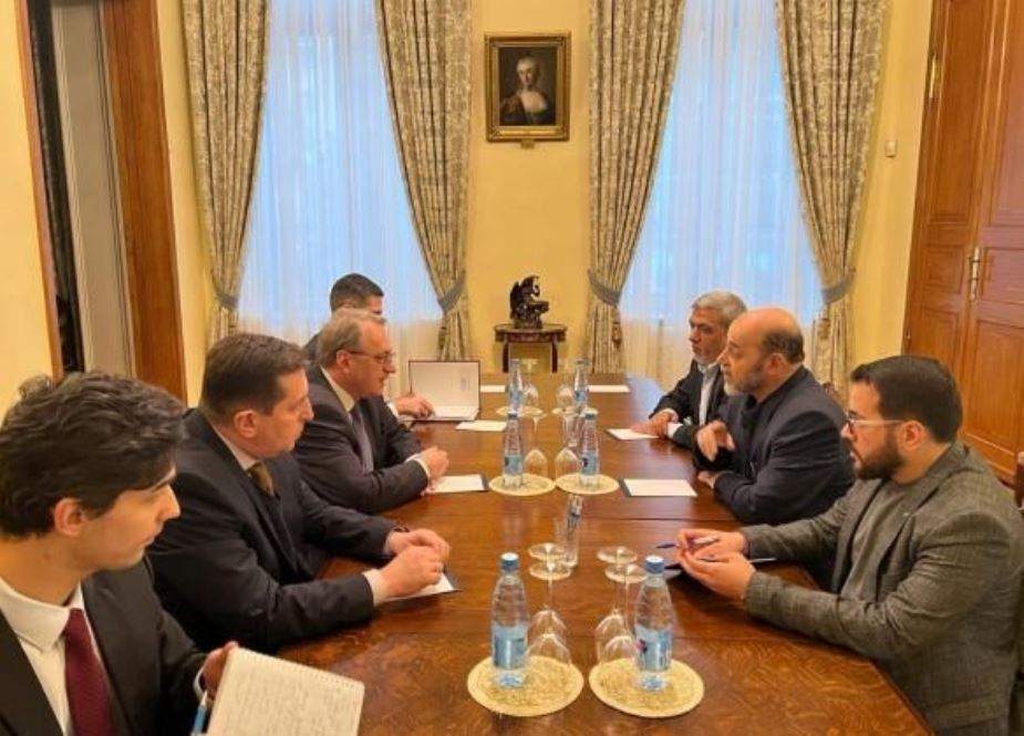 ماسکو میں روس کے نائب وزیر خارجہ سے حماس کے اعلیٰ سطحی وفد کی ملاقات