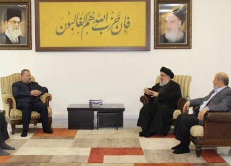 حماس کے سینیئر رہنماوں کی سید حسن نصرالله سے ملاقات