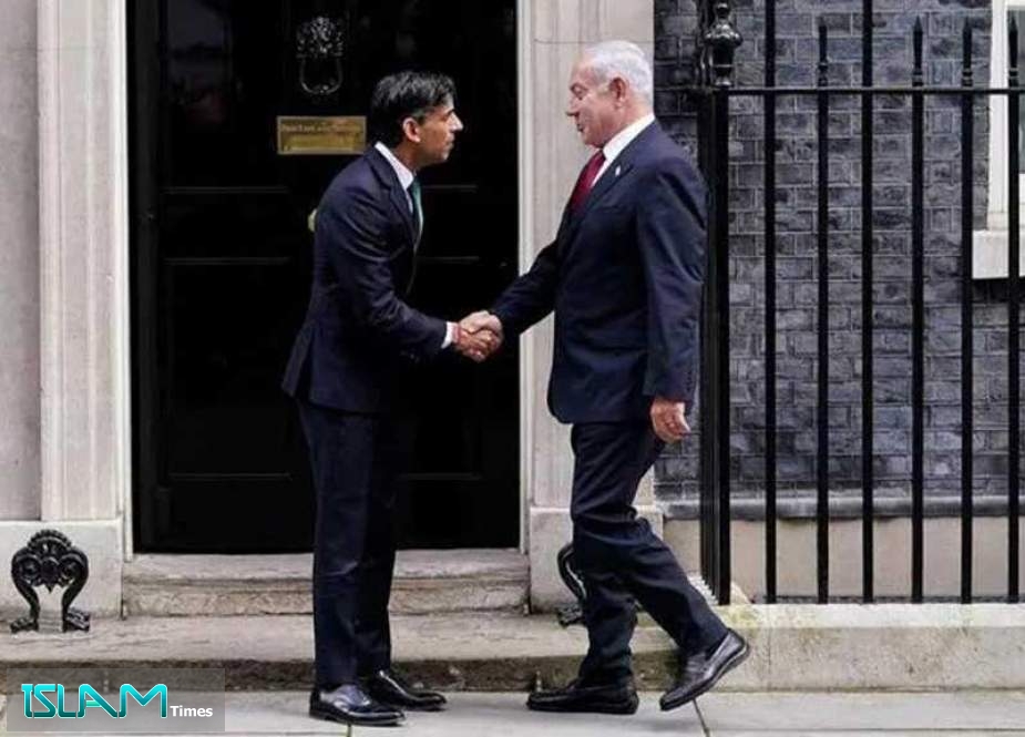 Netanyahu Meets with British PM Sunak, Received by Protests in London