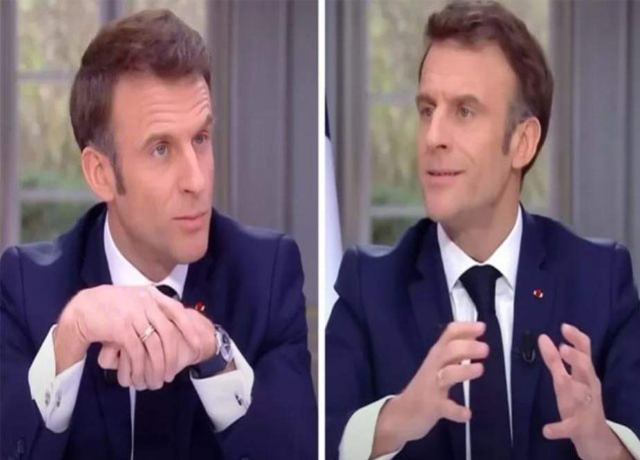 فرانس میں احتجاج، صدر نے ٹی وی انٹرویو کے دوران مہنگی گھڑی اتار دی