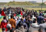 Warga Palestina Berdemonstrasi di Gaza pada Peringatan Hari Tanah