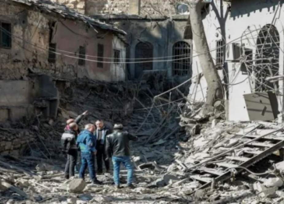 خسائر مادية جراء عدوان صهیونی استهدف محيط دمشق
