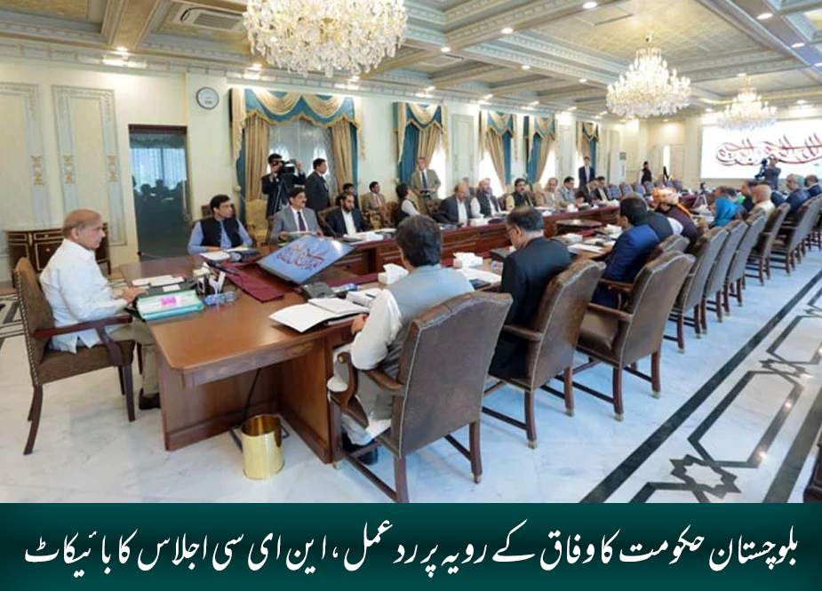 بلوچستان حکومت کا وفاق کے رویہ پر ردعمل، این ای سی اجلاس کا بائیکاٹ