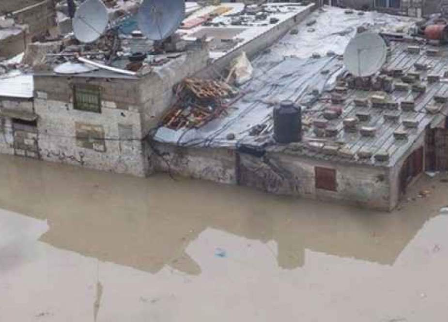 غرق منازل بقطاع غزة مع وصول العاصفة ‘‘دانيال‘‘