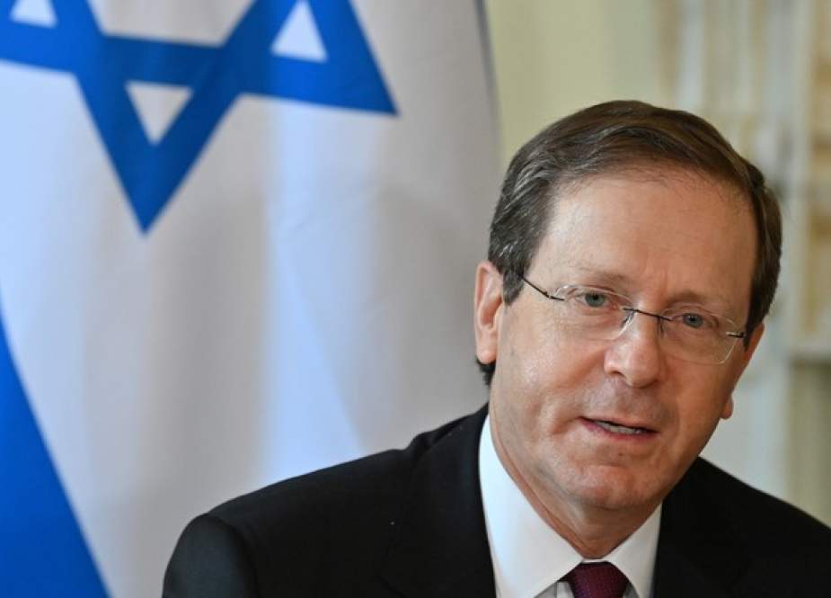 Israeli President Isaac Herzog inside Number 10 Downing Street