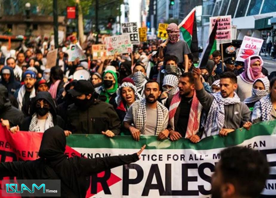 شباب الولايات المتحدة يدعمون الفلسطينيين