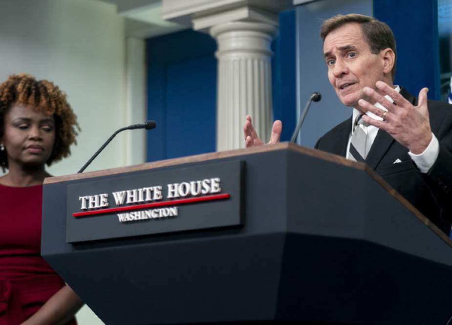 US National Security Council spokesman John Kirby speaks at a press briefing at the White House in Washington, DC