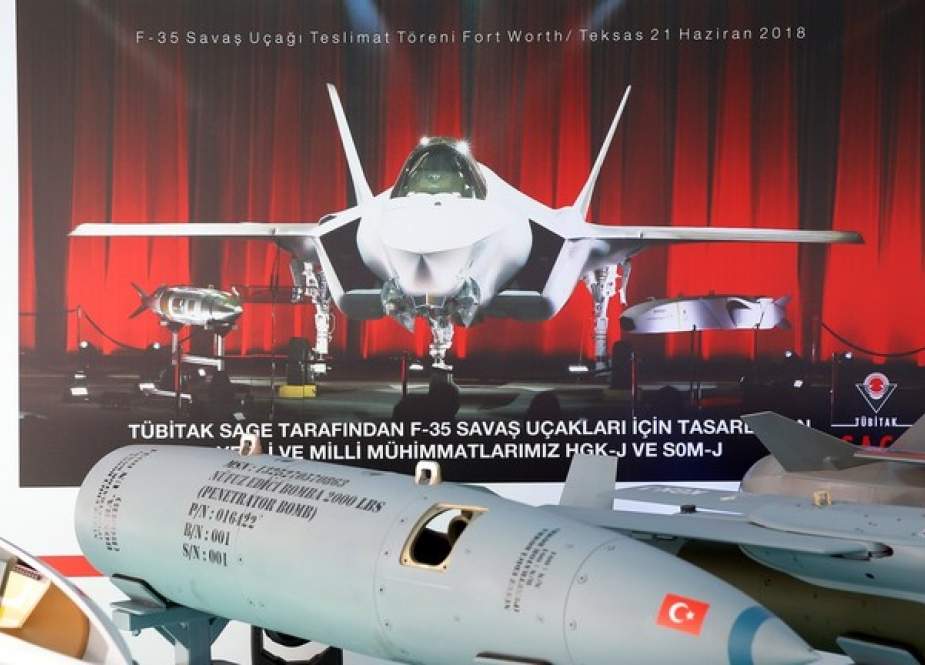 National ammunitions designed for F-35 warplanes by TUBITAK Defense Industries Research and Development Institute are displayed in Ankara