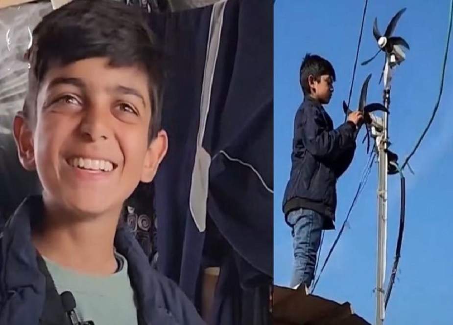 غزہ نیوٹن، 15 سالہ فلسطینی بچے نے خیمے میں بجلی پیدا کرلی