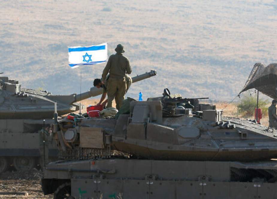 Israeli tank Lebanon borderIsraeli tanks positioned near the border with Lebanon