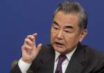 Chinese Foreign Minister Wang Yi speaks during a press conference