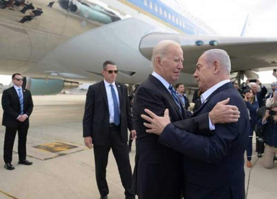 Benjamin Netanyahu with Joe Biden
